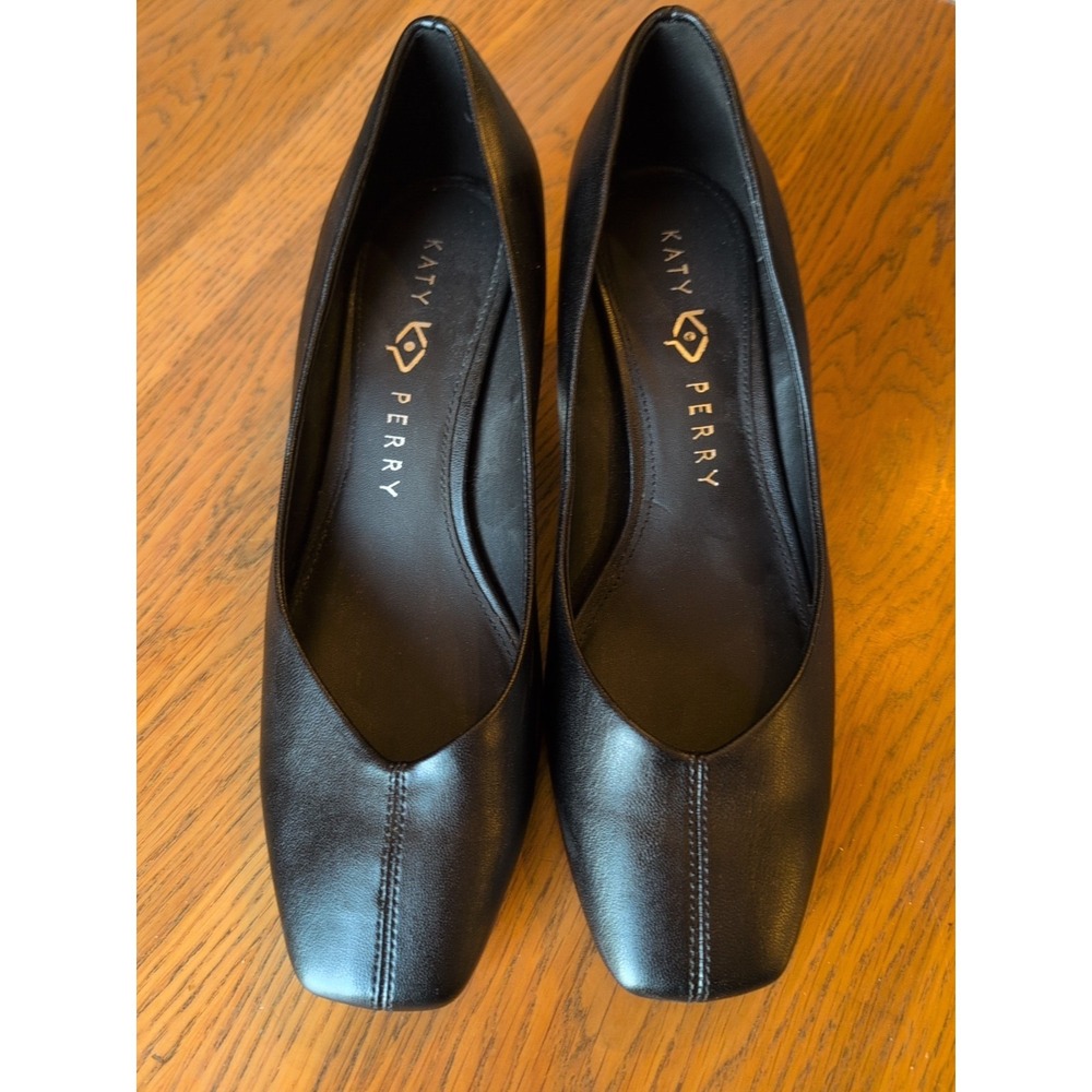 Katy Perry The Laterr Pump Black / Silver Sculpted Heel Slip On Sz 8M EUC - Picture 3 of 9